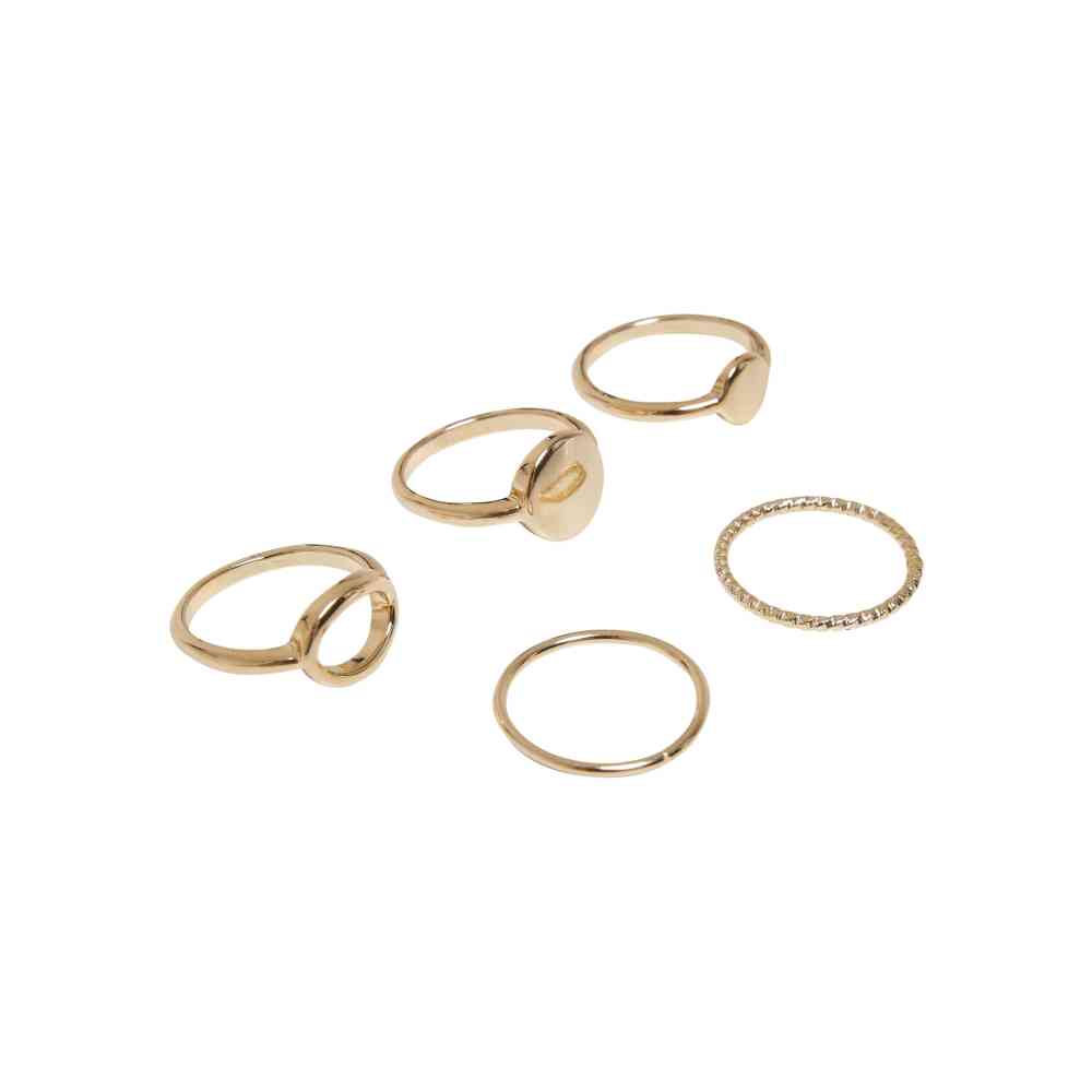 Urban Classics - Basic Stacking 5Pack Ring - Gold coloured